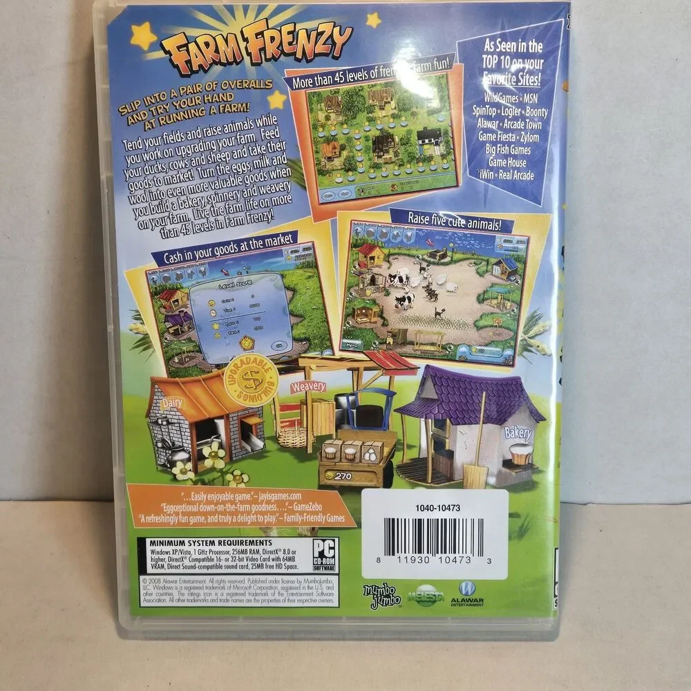 Farm Frenzy (PC CD-ROM, 2008) Casual Time Management Game